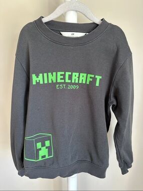 H&M x Minecraft Long Sleeve Crewneck Sweatshirt 6X/7